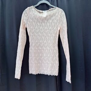 Wolford Lace Long Sleeve Top - Cream